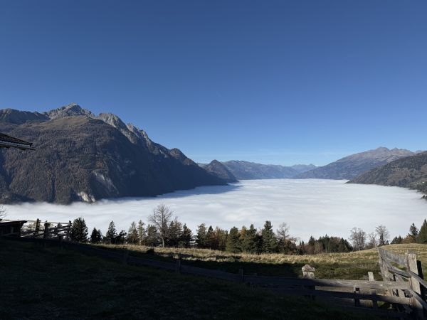 Aussicht Rabantalm mit Nebelmeer